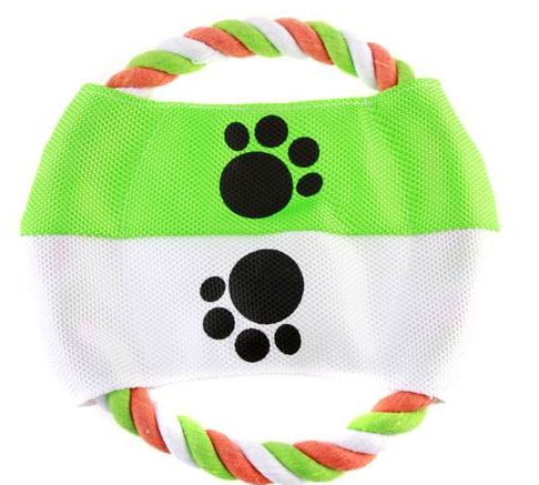 Cotton Rope and Oxford Frisbee Pet Toy - Click Image to Close